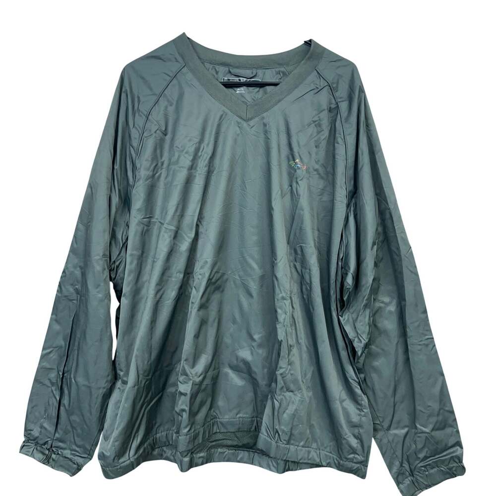 Greg Norman Mens Jacket Forest Green Golf Warm Up Pullover Windbreaker XXL